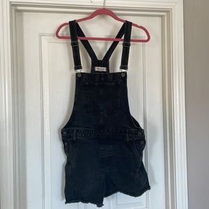 Madewell black short overalls